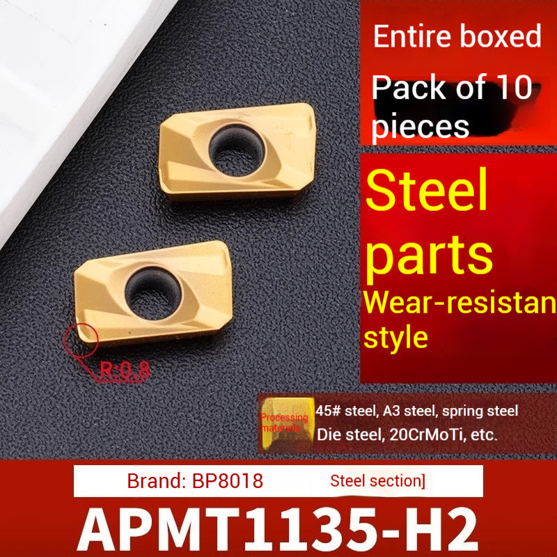 1026-CNC milling inserts APMT1135 carbide 1604 milling inserts fast feed R0.8 coated rough milling cutter grains Shandong Denso Pricision Tools Co.,Ltd.